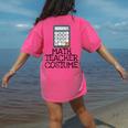 Math Teacher Costume Tshirt Halloween High School Calculator Women's Comfort Colors T-Shirt Back Print Crunchberry Math Teacher Costume Tshirt Halloween High School Calculator Women's Comfort Colors T-Shirt Back Print Crunchberry