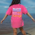 Math Teachers Aren't Mean Sayings Mathematics School Women's Comfort Colors T-Shirt Back Print Crunchberry