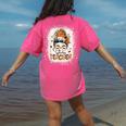 Messy Bun Spooky Teacher Bleached Halloween Teachers Women's Comfort Colors T-Shirt Back Print Crunchberry Messy Bun Spooky Teacher Bleached Halloween Teachers Women's Comfort Colors T-Shirt Back Print Crunchberry