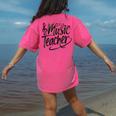 Music Teacher For Women Elementary First Day Of School Women's Comfort Colors T-Shirt Back Print Crunchberry