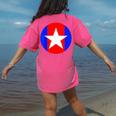 Nerdy Captain Sweatpants Retro Comic Book Fan Teacher Women's Comfort Colors T-Shirt Back Print Crunchberry