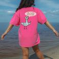 Oh Hello First Graders Cute Pigeon 1st Grade Teacher Women's Comfort Colors T-Shirt Back Print Crunchberry