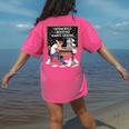 Overworked Underpaid Always Grading Teacher Women's Comfort Colors T-Shirt Back Print Crunchberry