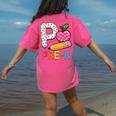 P Is For Pre K Teacher Student Pencil Apple Back To School Women's Comfort Colors T-Shirt Back Print Crunchberry