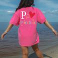 P Is For Preschool Teacher Student Back To School Women's Comfort Colors T-Shirt Back Print Crunchberry P Is For Preschool Teacher Student Back To School Women's Comfort Colors T-Shirt Back Print Crunchberry