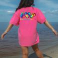Peace Love Physical Education Tie Dye Sports PE Teacher Women's Comfort Colors T-Shirt Back Print Crunchberry