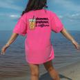 Phonemes Graphemes And Caffeine Coffee Teacher Appreciation Women's Comfort Colors T-Shirt Back Print Crunchberry