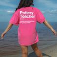 Pottery Teacher Definition Normal Only Cooler Ceramics Women's Comfort Colors T-Shirt Back Print Crunchberry