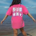 Preppy Spooky Teacher Halloween Ghost Coquette Bow Autumn Women's Comfort Colors T-Shirt Back Print Crunchberry Preppy Spooky Teacher Halloween Ghost Coquette Bow Autumn Women's Comfort Colors T-Shirt Back Print Crunchberry