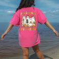 Preschool Boo Crew Halloween Teacher Ghost Costume Matching Women's Comfort Colors T-Shirt Back Print Crunchberry