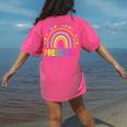Preschool Rainbow Girls Boys Kids Teacher Back To School Women's Comfort Colors T-Shirt Back Print Crunchberry