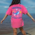 Preschool Is Whale-y Great Preschool Teacher Women's Comfort Colors T-Shirt Back Print Crunchberry
