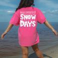 Proud Supporter Of Snow Days Teacher Christmas Men Women Women's Comfort Colors T-Shirt Back Print Crunchberry