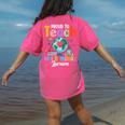 Proud To Teach Multilingual Learner ESL English Teacher Women's Comfort Colors T-Shirt Back Print Crunchberry
