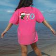 PTO Santa Hat Reindeer Parent Teacher Organization Christmas Women's Comfort Colors T-Shirt Back Print Crunchberry PTO Santa Hat Reindeer Parent Teacher Organization Christmas Women's Comfort Colors T-Shirt Back Print Crunchberry