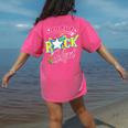 Ready To Rock School Shirt Students And Teachers Women's Comfort Colors T-Shirt Back Print Crunchberry