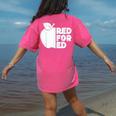 Red For Ed Teacher Support Public Education For Men Women Kids Women's Comfort Colors T-Shirt Back Print Crunchberry Red For Ed Teacher Support Public Education For Men Women Kids Women's Comfort Colors T-Shirt Back Print Crunchberry