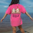 Retired 2025 A New Chapter Begins Retirement Teacher Book Women's Comfort Colors T-Shirt Back Print Crunchberry