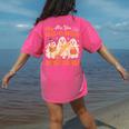 Retro Are You Fall O Ween Directions Ghost Teacher Spooky Women's Comfort Colors T-Shirt Back Print Crunchberry