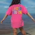Retro Kindergarten Dream Team Back To School Teacher Kids Women's Comfort Colors T-Shirt Back Print Crunchberry