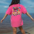 Retro Teaching Future Leaders Groovy Teacher Back To School Women's Comfort Colors T-Shirt Back Print Crunchberry Retro Teaching Future Leaders Groovy Teacher Back To School Women's Comfort Colors T-Shirt Back Print Crunchberry