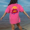 School Counselor Teacher Superhero Superpower Comic Book Women's Comfort Colors T-Shirt Back Print Crunchberry