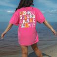 In My Second Grade Era 2nd Grade Girl Teacher Back To School Women's Comfort Colors T-Shirt Back Print Crunchberry
