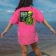 Solve The Problem Skeleton Teacher Halloween Math Six Seven Women's Comfort Colors T-Shirt Back Print Crunchberry