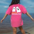 Spooky Inequalities Ghosts Halloween Math Teacher Women's Comfort Colors T-Shirt Back Print Crunchberry Spooky Inequalities Ghosts Halloween Math Teacher Women's Comfort Colors T-Shirt Back Print Crunchberry