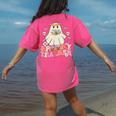 Spooky Teacher Groovy Retro Ghost Teacher Halloween 2023 For Men Women Kids Women's Comfort Colors T-Shirt Back Print Crunchberry Spooky Teacher Groovy Retro Ghost Teacher Halloween 2023 For Men Women Kids Women's Comfort Colors T-Shirt Back Print Crunchberry