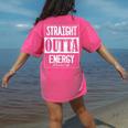 Straight Outta Energy Teacher Life Back To School Teacher Women's Comfort Colors T-Shirt Back Print Crunchberry