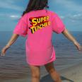 Super Teacher SuperTeacher Women's Comfort Colors T-Shirt Back Print Crunchberry Super Teacher SuperTeacher Women's Comfort Colors T-Shirt Back Print Crunchberry