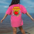 Superhero Teacher Appreciation Teaching Tee Women's Comfort Colors T-Shirt Back Print Crunchberry Superhero Teacher Appreciation Teaching Tee Women's Comfort Colors T-Shirt Back Print Crunchberry
