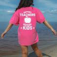 Support Teachers Support Kids Teacher Red For Ed 2019 Women's Comfort Colors T-Shirt Back Print Crunchberry