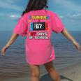 I Survived 67 Days Of School 67 Teacher Squad Matching Women's Comfort Colors T-Shirt Back Print Crunchberry I Survived 67 Days Of School 67 Teacher Squad Matching Women's Comfort Colors T-Shirt Back Print Crunchberry