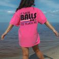 It Takes Balls To Teach PE Gym Teacher Women's Comfort Colors T-Shirt Back Print Crunchberry