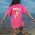 I Teach Future Superheroes Teacher Teaching Women's Comfort Colors T-Shirt Back Print Crunchberry