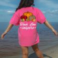Teach Love Inspire Autumn Fall Plaid Leopard Pumpkin Teacher For Men Women Kids Women's Comfort Colors T-Shirt Back Print Crunchberry
