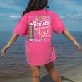Teacher Besties Because Going Crazy Alone Is Not As Much Fun Women's Comfort Colors T-Shirt Back Print Crunchberry