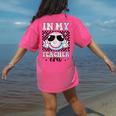 In My Teacher Era Groovy Tie Dye Back To School Cute Teacher Women's Comfort Colors T-Shirt Back Print Crunchberry