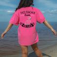 This Teacher Loves Her Flock Cute Flamingo Teacher Women's Comfort Colors T-Shirt Back Print Crunchberry This Teacher Loves Her Flock Cute Flamingo Teacher Women's Comfort Colors T-Shirt Back Print Crunchberry