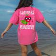 Teacher I Prefer The Term Educational Superhero Women's Comfort Colors T-Shirt Back Print Crunchberry