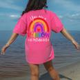Teacher You Are a Rainbow Of Possibilities Funny Women's Comfort Colors T-Shirt Back Print Crunchberry