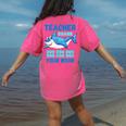 Teacher Shark Do Your Work Women's Comfort Colors T-Shirt Back Print Crunchberry