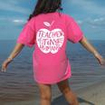 Teacher Of Tiny Humans Preschool Kindergarten Teacher Women's Comfort Colors T-Shirt Back Print Crunchberry