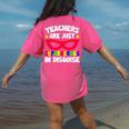 Teachers Are Just Superheroes In Disguise School Women's Comfort Colors T-Shirt Back Print Crunchberry