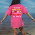 Teaching Assistant Because Teachers Need Heroes Too Cute Women's Comfort Colors T-Shirt Back Print Crunchberry Teaching Assistant Because Teachers Need Heroes Too Cute Women's Comfort Colors T-Shirt Back Print Crunchberry