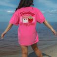 Teaching Is My Jam Cute Strawberry For Women Teachers Women's Comfort Colors T-Shirt Back Print Crunchberry