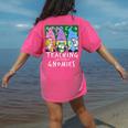 Teaching My Little Gnomies With Gnome For Teacher Women Women's Comfort Colors T-Shirt Back Print Crunchberry