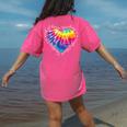 Teaching Is a Work Of Heart Tie Dye Hippie For Teacher For Men Women Girls Kids Women's Comfort Colors T-Shirt Back Print Crunchberry